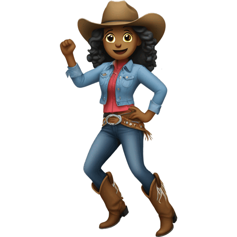 Cowgirl dancing  emoji