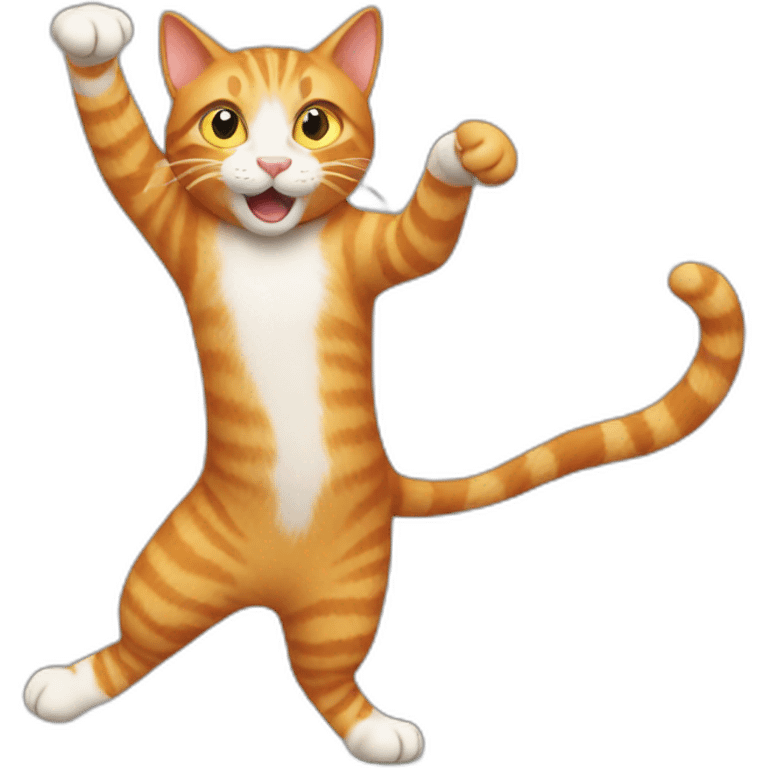 Ginger cat dancing emoji