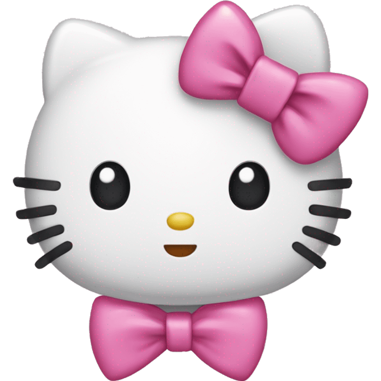 Hello kitty with pink bow  emoji