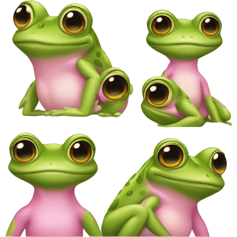 frog with pink now on head emoji