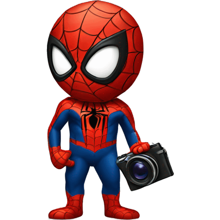 spiderman holding a camera emoji