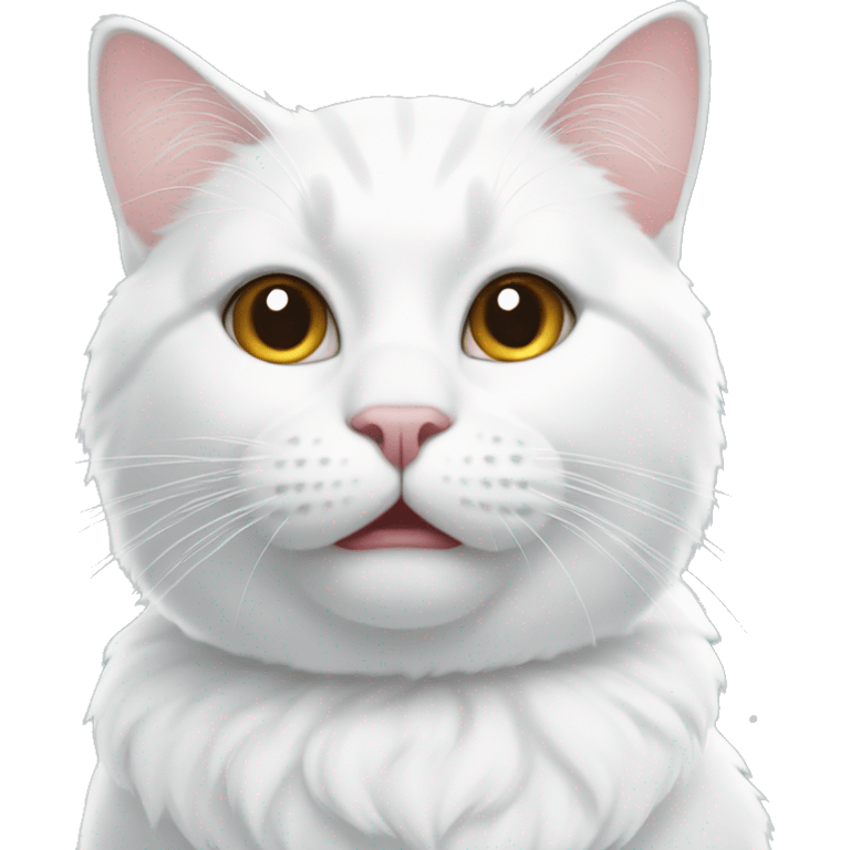 White cat with snow  emoji