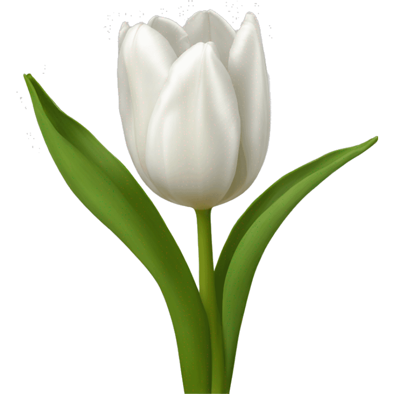 Tulipe white emoji