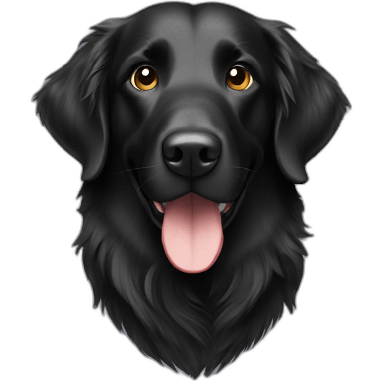 flat coated retriever pointing upwards emoji