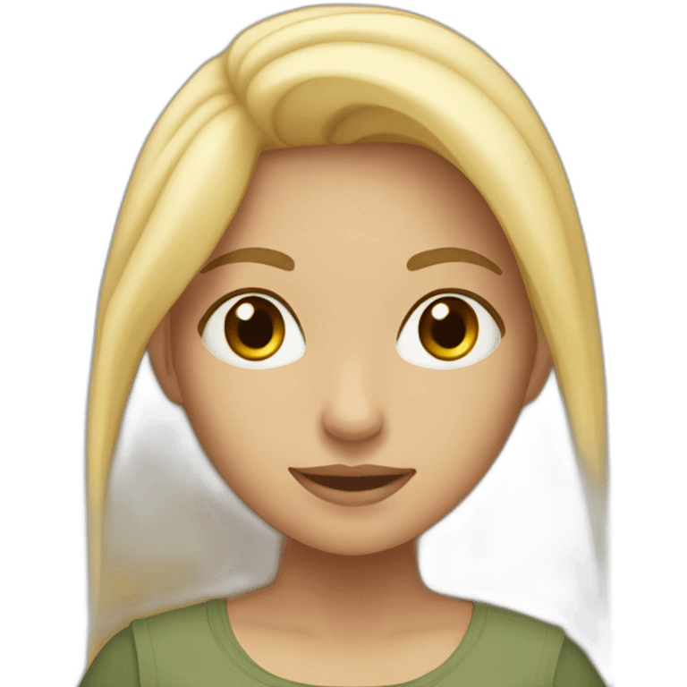 Half Arab half caucasian girl with blonde hair emoji