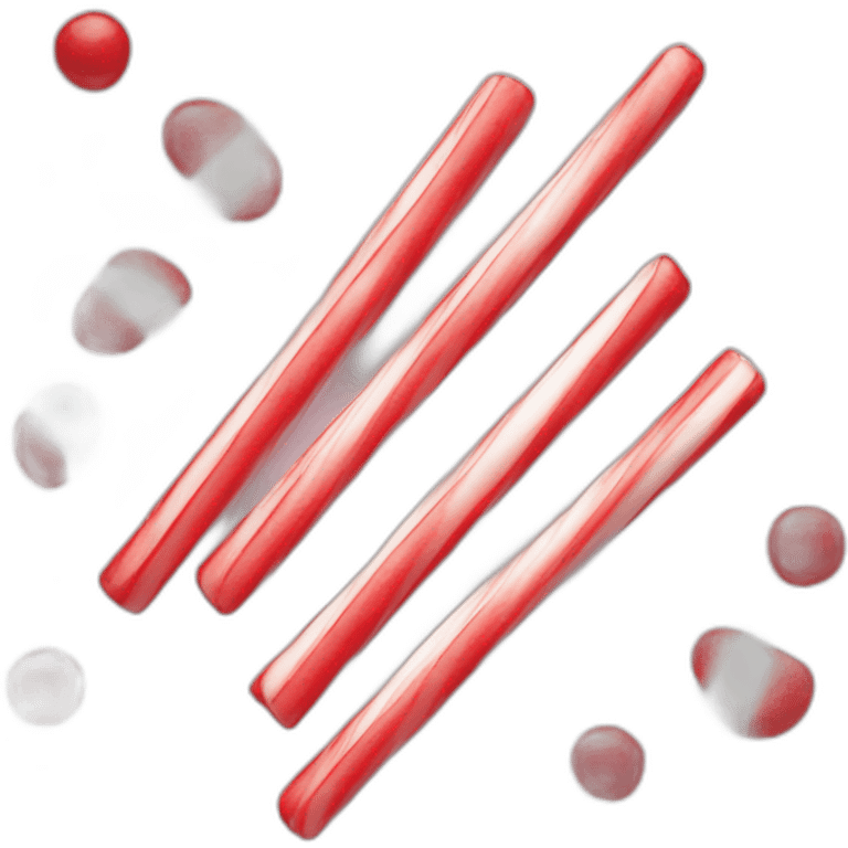 À sugar sticks red and White of candy  emoji