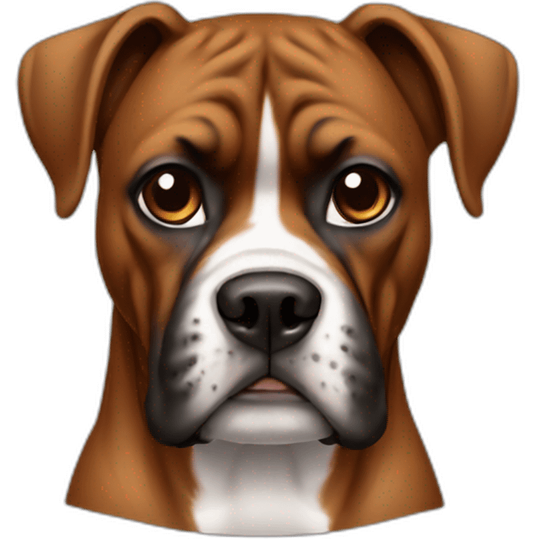 Boxer dog brown emoji