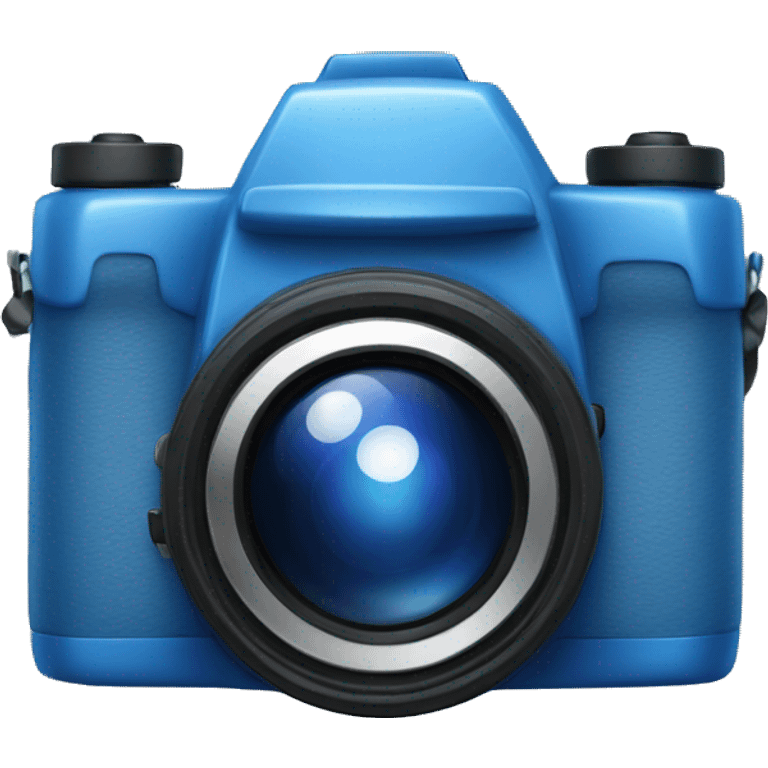 blue camera reflecte emoji