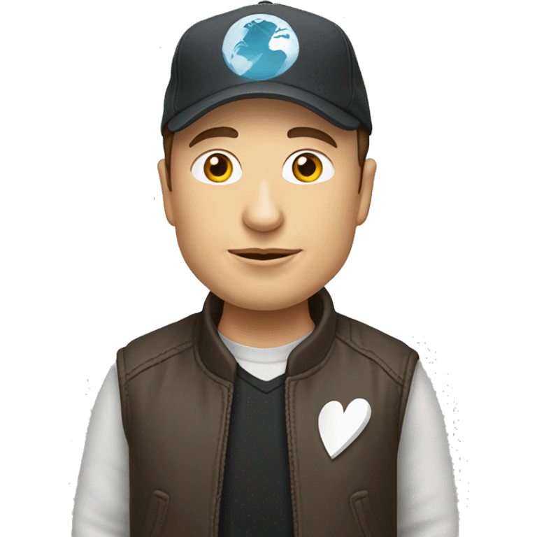 Elon musk wearing cap emoji