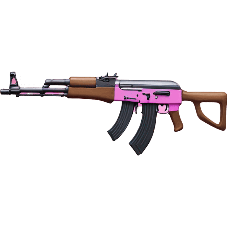 Pink AK47 emoji