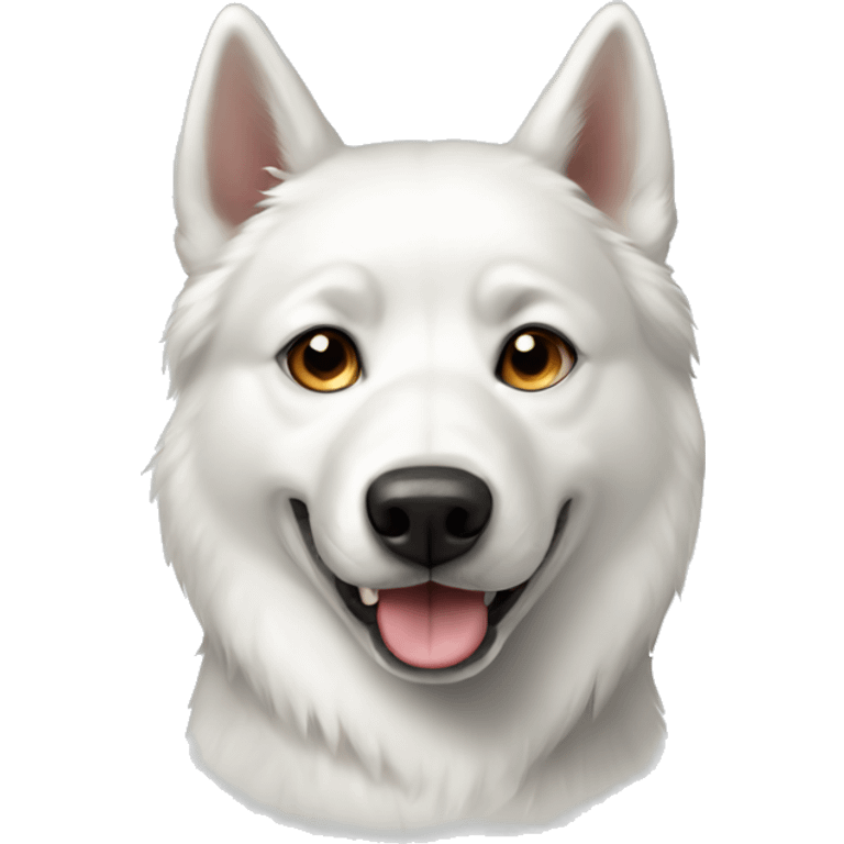 Dog white husky  emoji