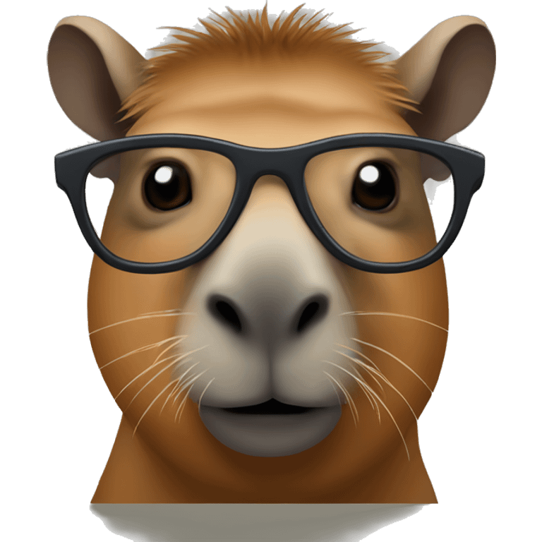 capibara con lentes emoji