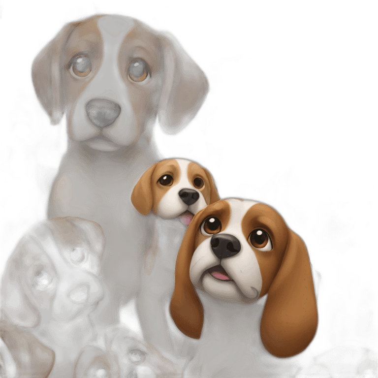 Gathered dogs emoji