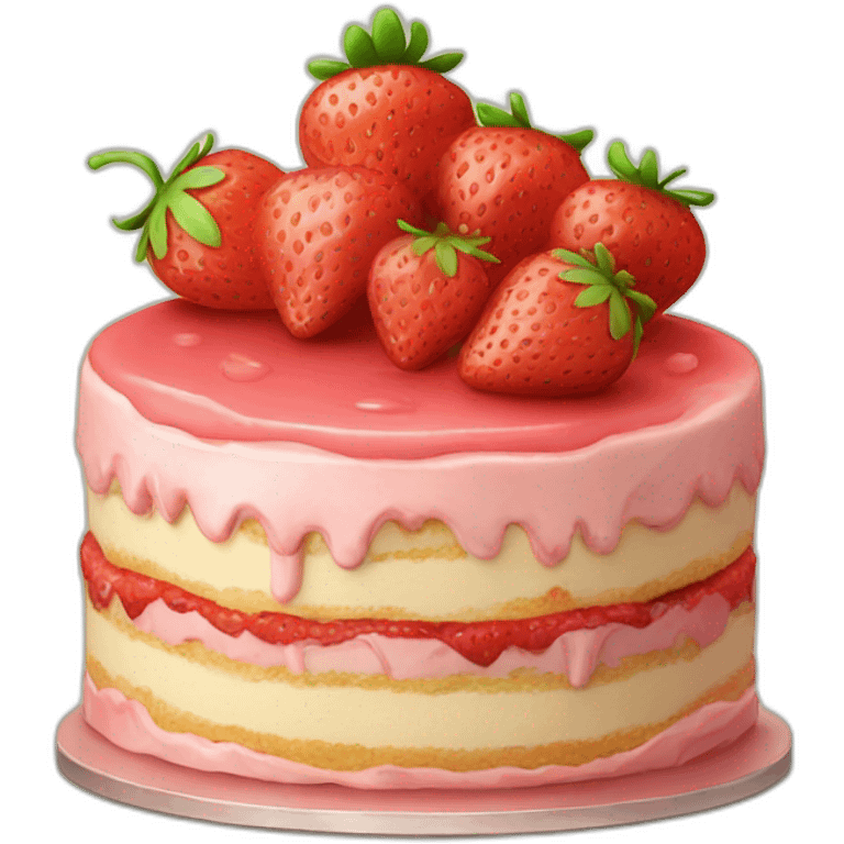 Strawberry cake emoji