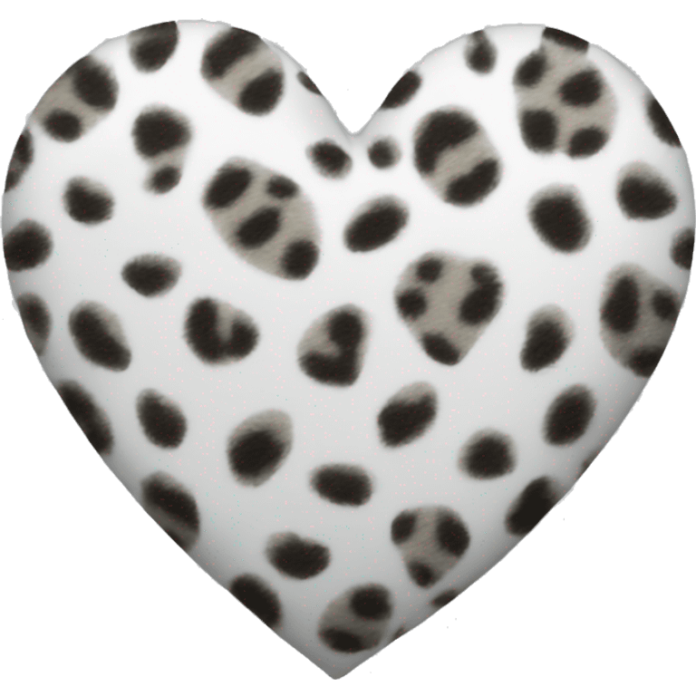 snow leopard print heart  emoji