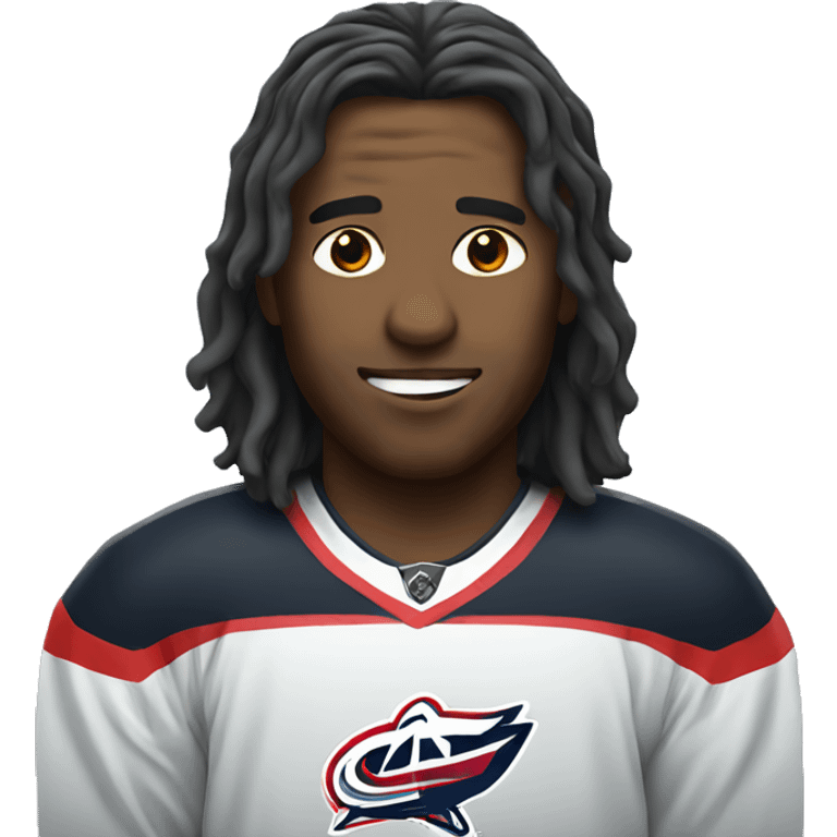 hockey player with long hair emoji