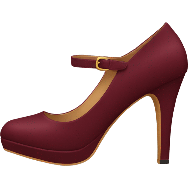 burgundy heels emoji