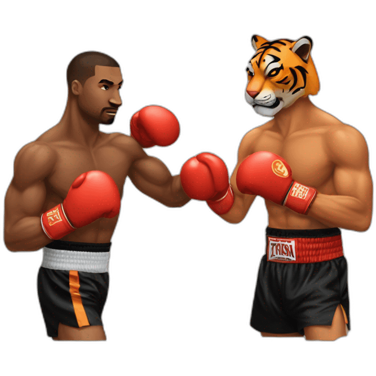 Tyson boxing with a tiger emoji