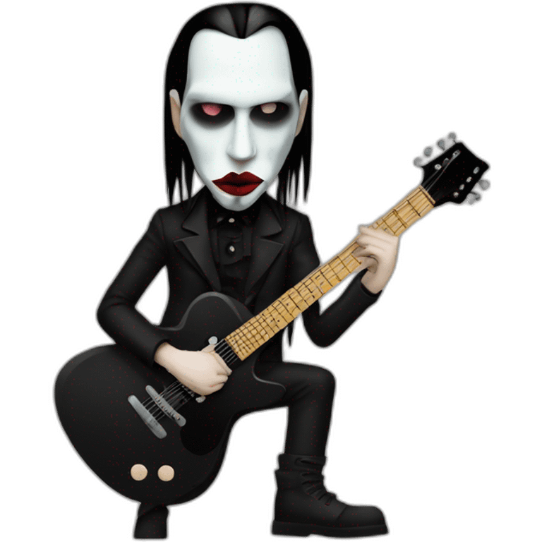 Marilyn manson with guitar emoji