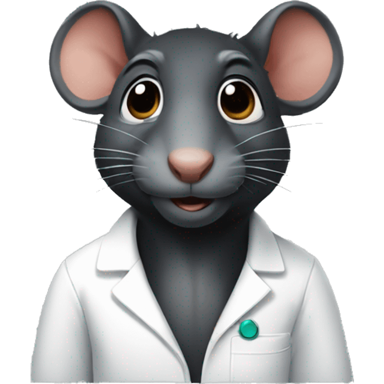 Black rat scientist emoji