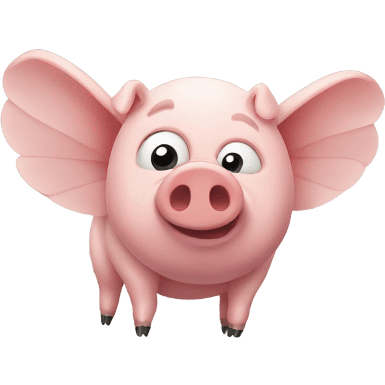 Pig fly emoji