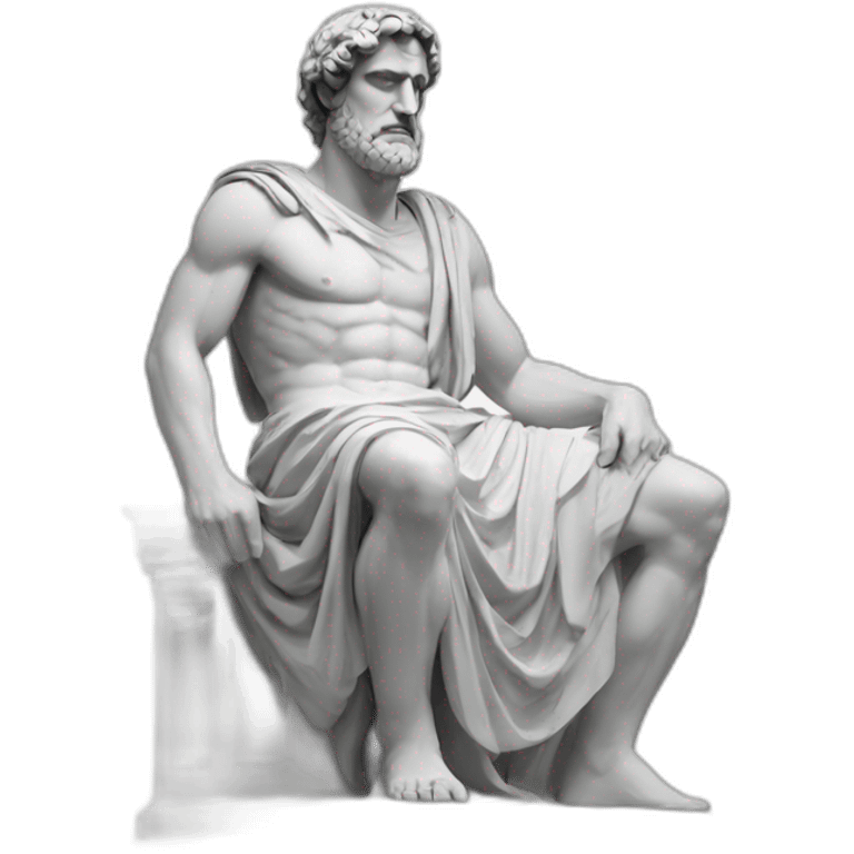 Stoic man statue greek emoji