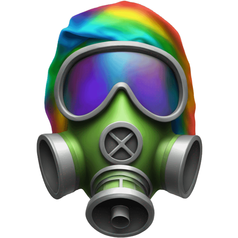 Rainbow gas mask emoji