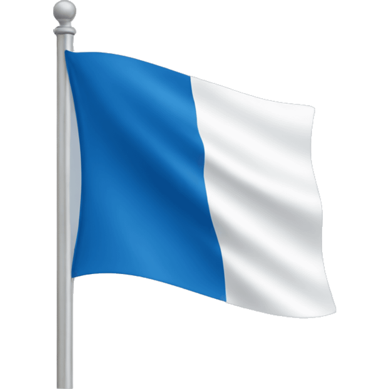 Blue flag with white ring in center emoji