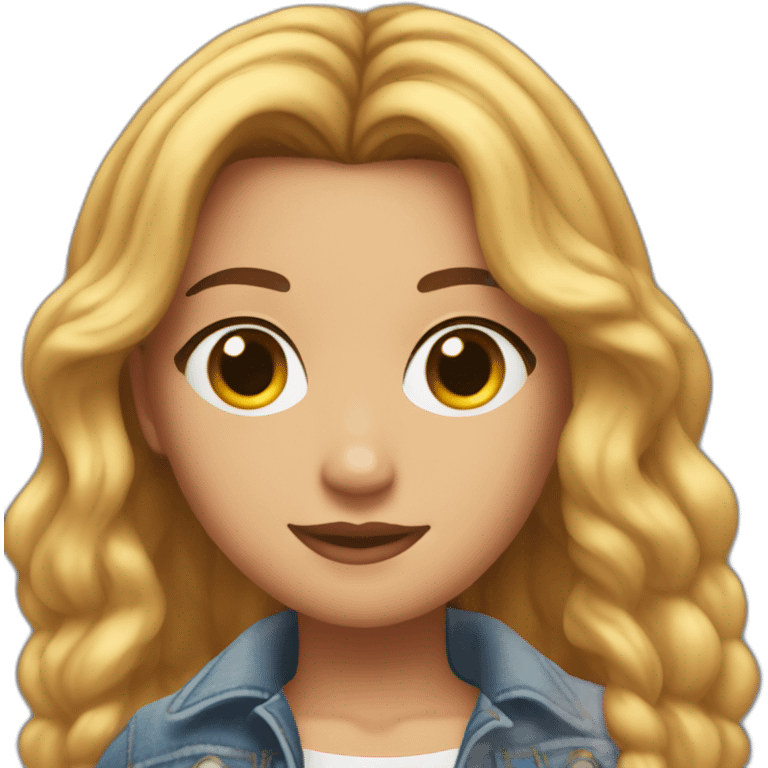 Addison Rae in jean emoji