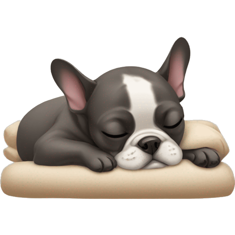 frenchie sleeping emoji