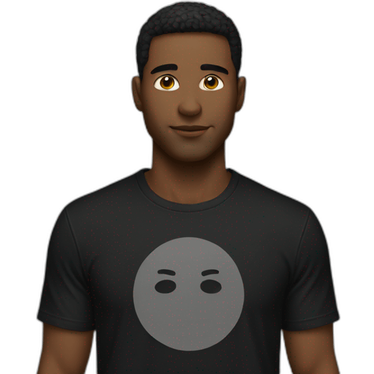 Black tshirt men emoji