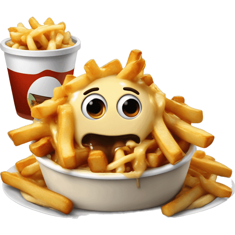 Poutine qui mange une poutine  emoji