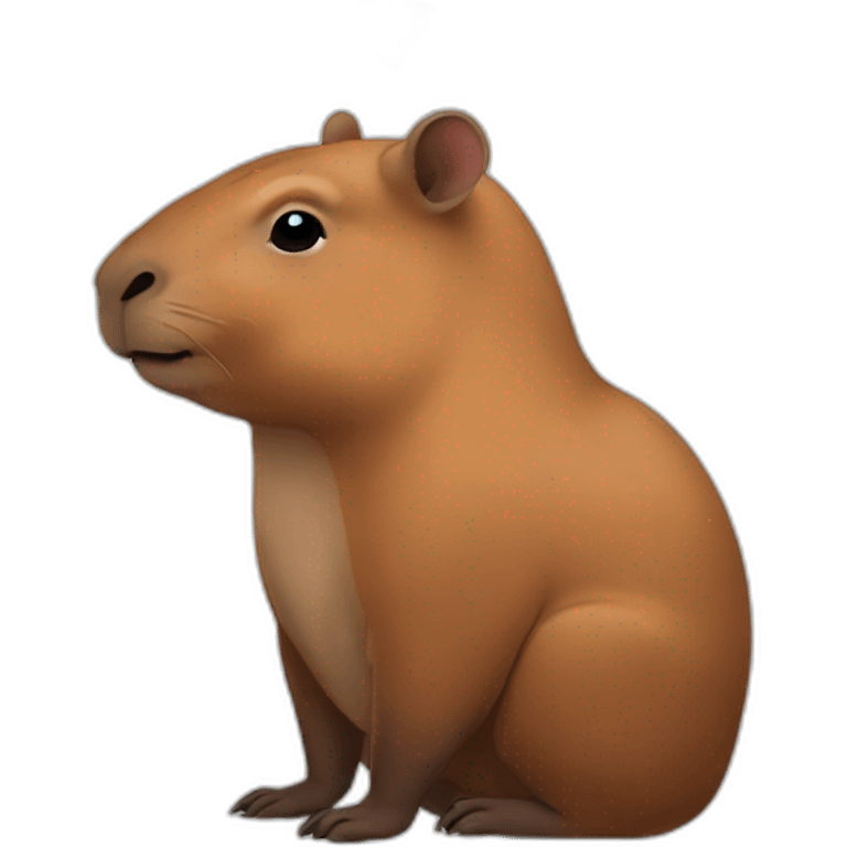 A capibara in love emoji