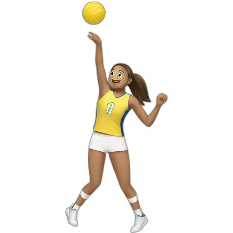 girl play voley emoji