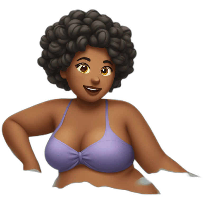 Thicc Woman bathing emoji