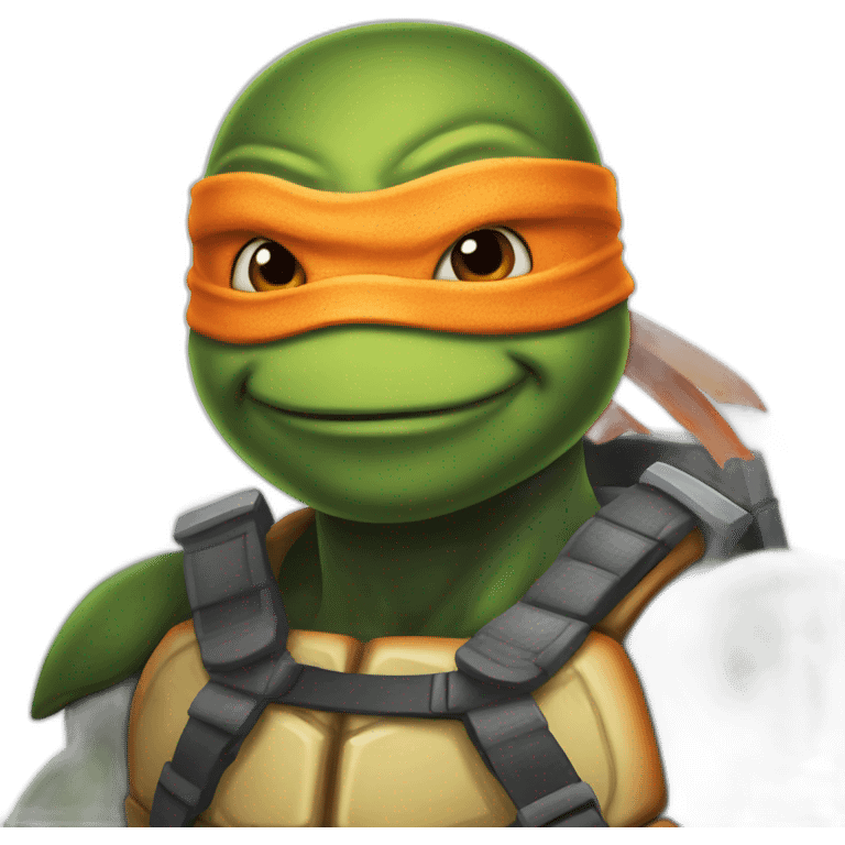 Ninja turtle orange emoji