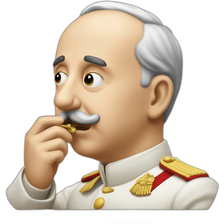 Francisco Franco smelling a key emoji