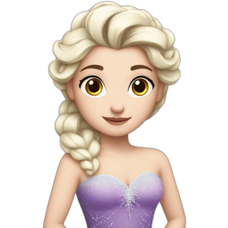 elsa in a purple dress emoji