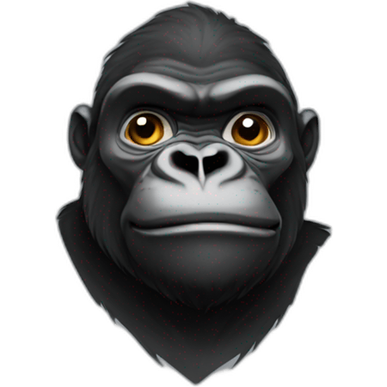 Gorilla with black shirt emoji