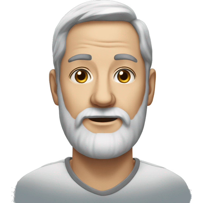 realistic portrait of a man,grey beard emoji