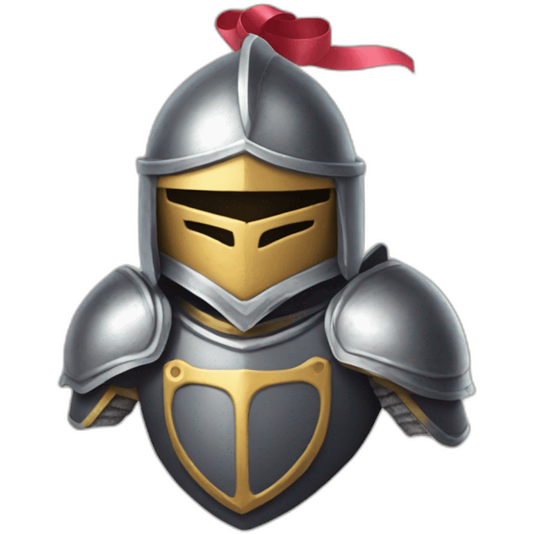 Knight lore with a ribbon in the head emoji