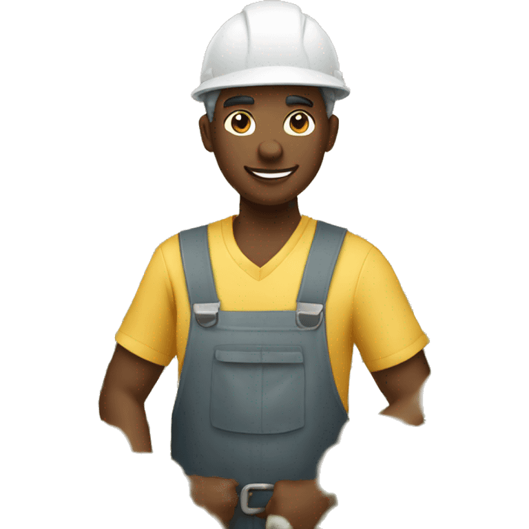 Worker on field with Cotten African American  emoji