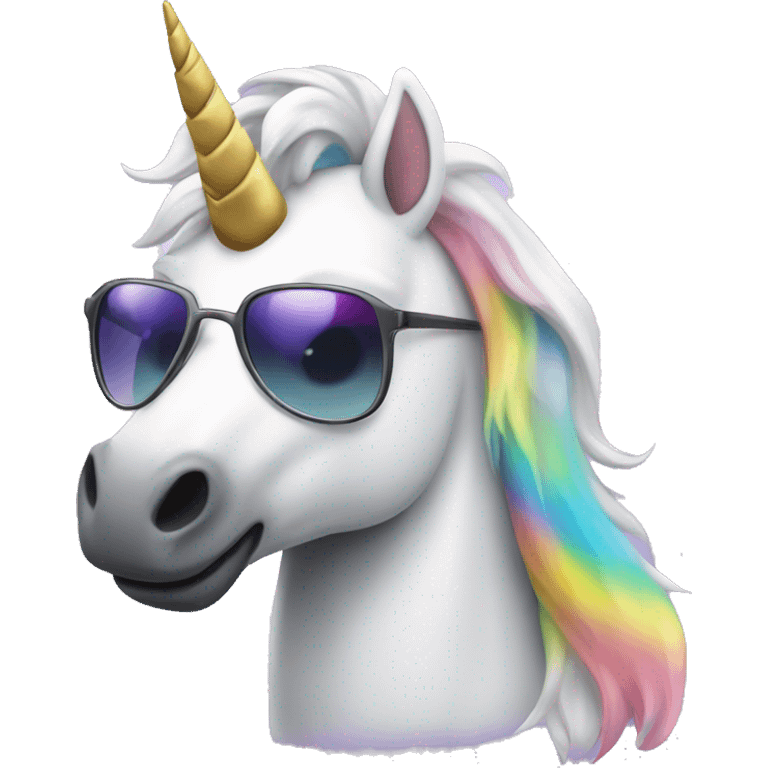 unicorn with sunglasses  emoji