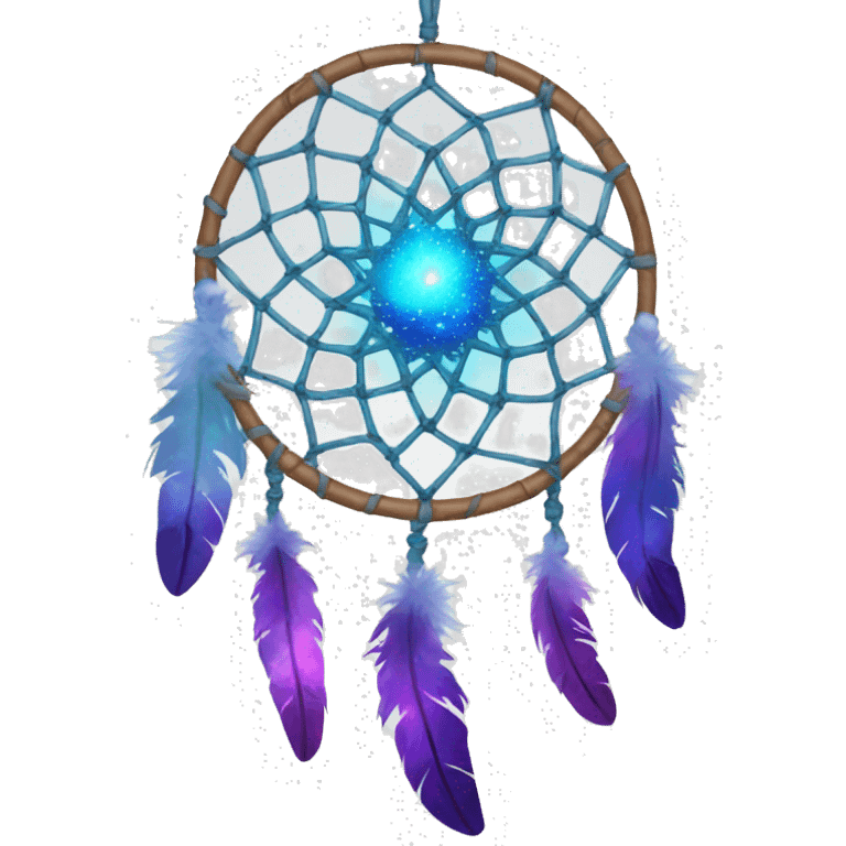 a hanging nebula dreamcatcher with white background emoji