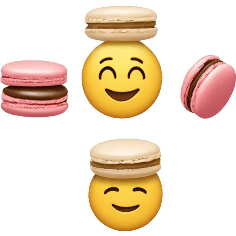 Macron and macaron emoji