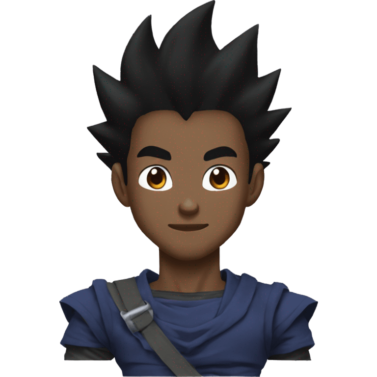 Black goku from dragon ball z emoji