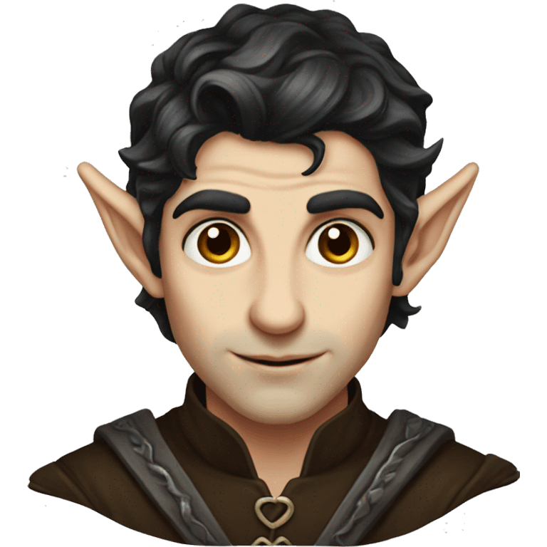 dark hair male elf fantasy emoji