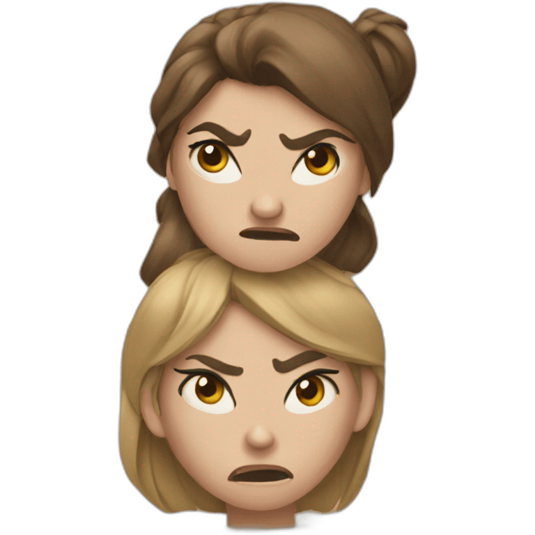 girl angry with another girl emoji