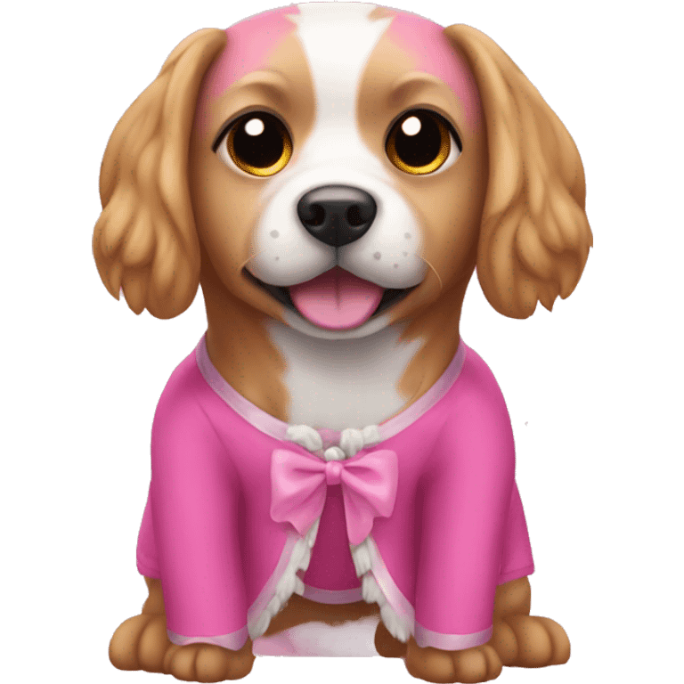 pink costume for a dog emoji