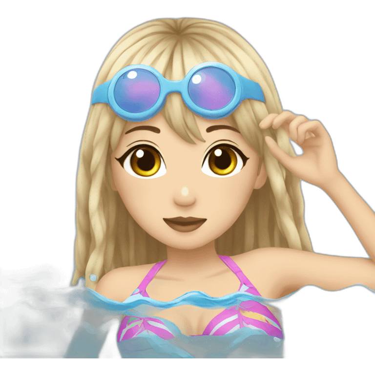 gyaru swimming emoji